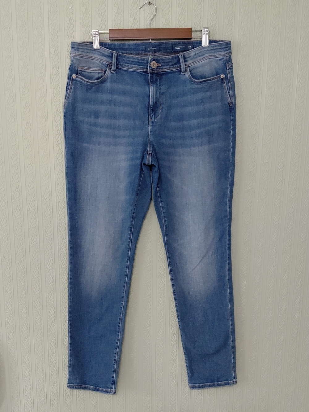 J. JILL authentic Fit Slim Ankle Jeans Denim 12 Tall Womens Casual Comfy